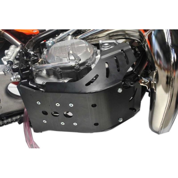 Vue du dessous du sabot en plastique PEHD pour KTM / Husqvarna 250 - 300 2T