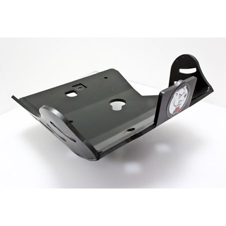 Right side of the black 6mm HDPE plastic skid plate for GasGas EC250 - 300