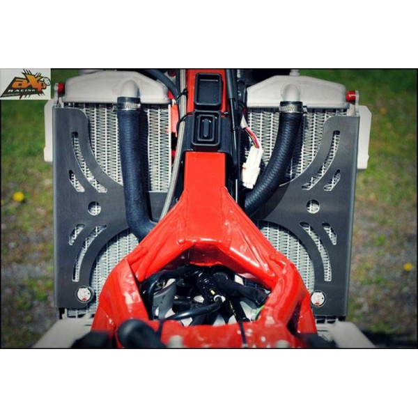 Protections de radiateurs en aluminium avec entretoises rouges pour Beta 350RR - 390RR - 430RR - 480RR