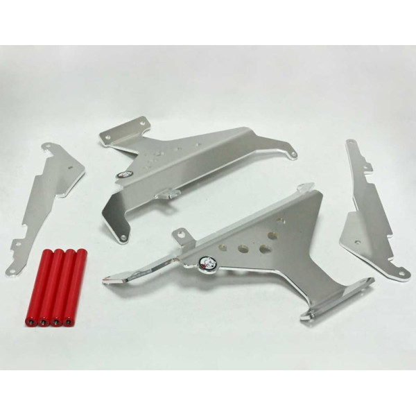 Protections de radiateurs en aluminium avec entretoises rouges pour Honda CRF450R