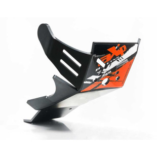 Sabot noir en plastique PEHD avec protection de biellette pour KTM - Husqvarna 250 / 350 4T