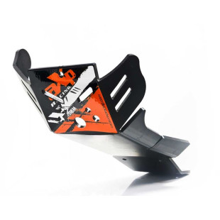 Sabot noir en plastique PEHD avec protection de biellette pour KTM - Husqvarna 250 / 350 4T 2