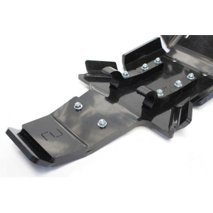 Sabot noir en plastique PEHD avec protection de biellette pour Husqvarna 250 - 300 2T 2
