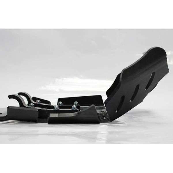 Côté droit du sabot noir en plastique PEHD avec protection de biellette pour Husqvarna 250 - 300 2T