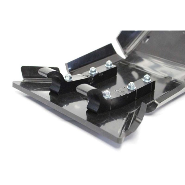 Fixations of the black HDPE plastic skid plate for KTM 250 - 300 Enduro
