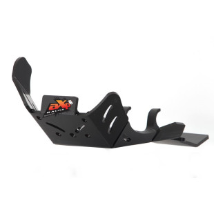 Black HDPE plastic skid plate with linkage guard for Husqvarna FE250 - FE350