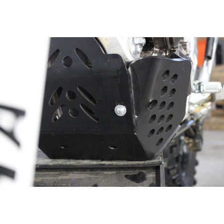 Côté gauche du sabot noir en plastique PEHD avec protection de biellette pour Yamaha WR250F - WR450F