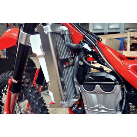 Protections de radiateurs en aluminium avec entretoises rouges pour Beta 350RR - 390RR - 430RR - 480RR