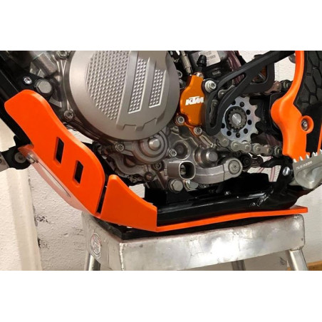 6mm black PEHD plastic skid plate for KTM 125 - 150 2T
