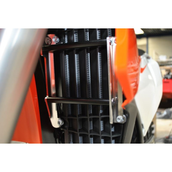 Protections de radiateurs en aluminium avec entretoises noires pour Husqvarna et KTM