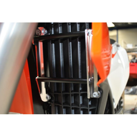 Protections de radiateurs en aluminium avec entretoises noires pour Husqvarna et KTM