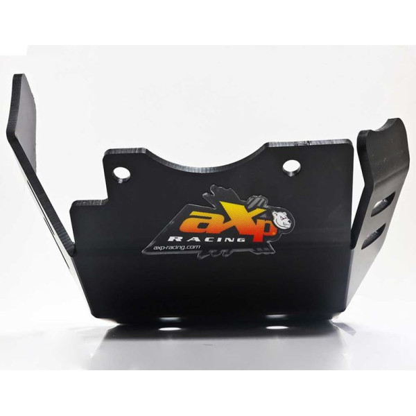 Vue de face du sabot noir en plastique PEHD 6mm pour Sherco 125SER