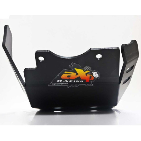 Vue de face du sabot noir en plastique PEHD 6mm pour Sherco 125SER