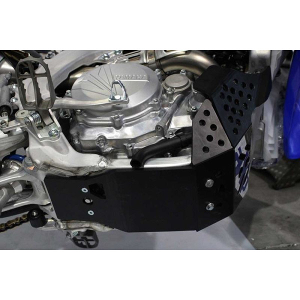 Bottom view of the black HDPE plastic skid plate for Yamaha YZ450F - WR450F