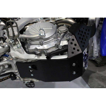 Bottom view of the black HDPE plastic skid plate for Yamaha YZ450F - WR450F