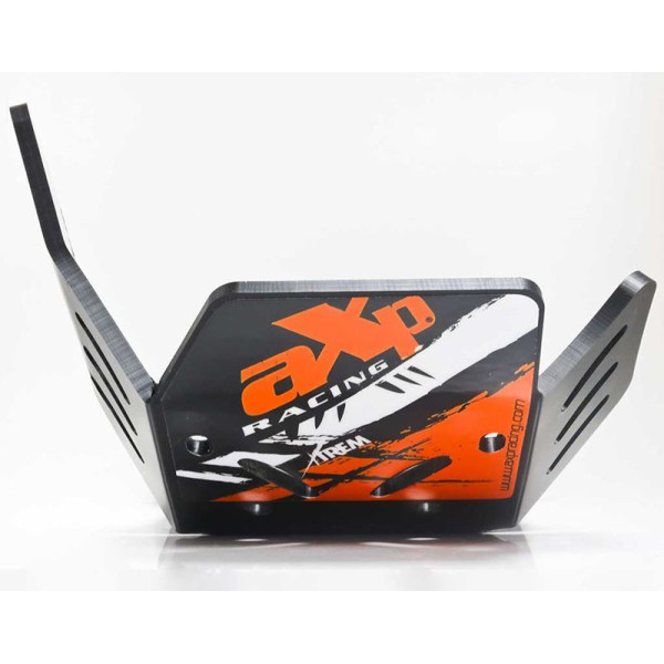 Vue frontale du sabot noir en plastique PEHD pour KTM 450EXCF - 500EXCF