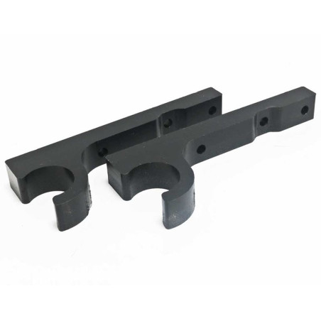Rear fixations of the black HDPE plastic skid plate for KTM 450EXCF - 500EXCF
