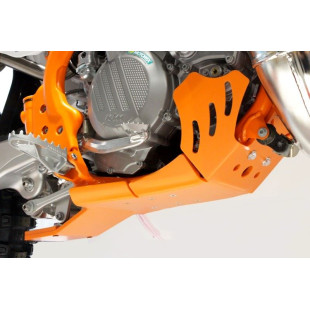 Sabot orange en plastique PEHD avec protection de biellette pour KTM 250 - 300 2T 2