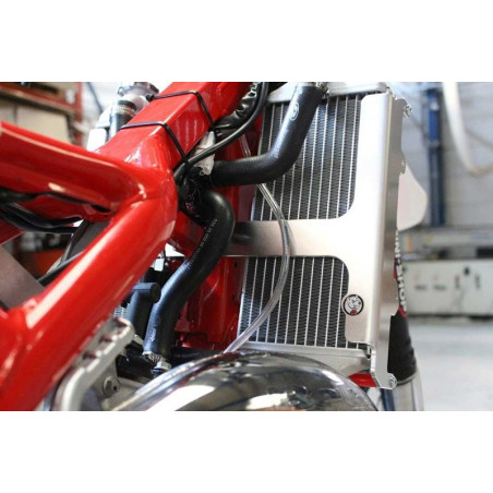 Vue arrière des protections de radiateurs en aluminium pour Beta 125RR - 200RR