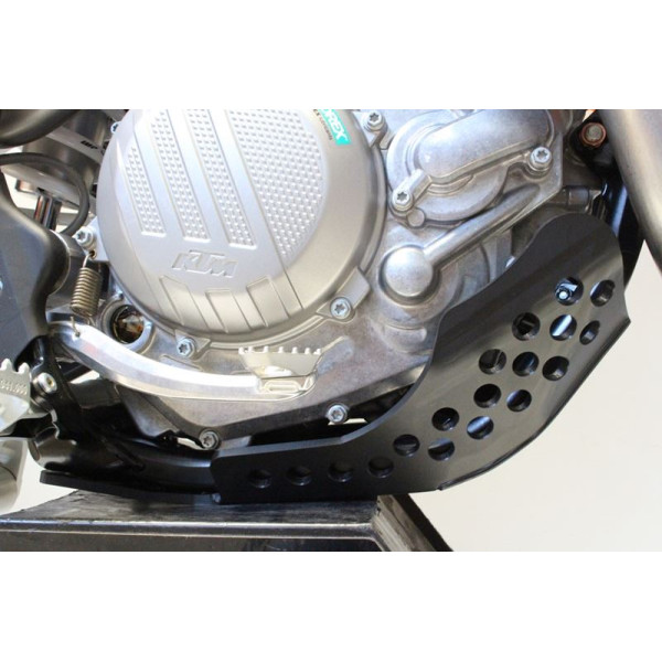 Right side of the black HDPE plastic skid plate for KTM 450SX-F / Husqvarna FC450