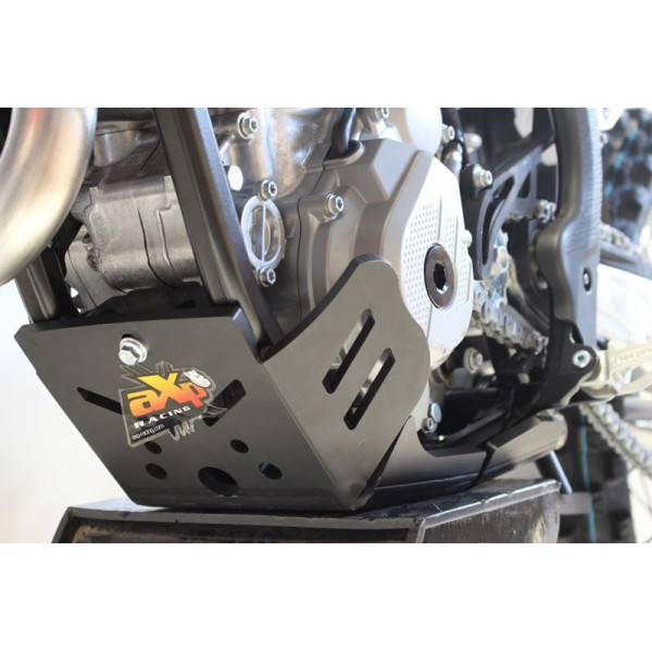 Côté gauche du sabot noir en plastique PEHD avec protection de biellette pour KTM - Husqvarna 250 / 350MX 4T