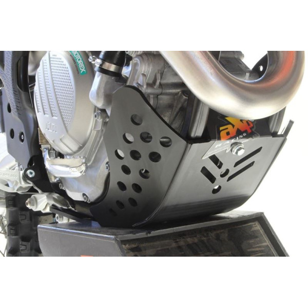 Right side of the black HDPE plastic skid plate for KTM - Husqvarna - 250 / 350 4T