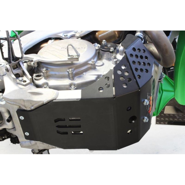Vue du dessous du sabot en plastique PEHD pour Kawasaki KX450