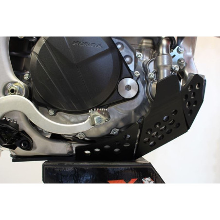 Right side of the black HDPE plastic skid plate for Honda CRF250R - CRF450R