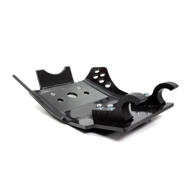 Vue arrière du sabot noir en plastique PEHD 6mm pour Yamaha YZ65