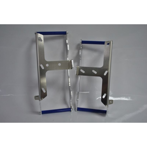 Protections de radiateurs en aluminium avec entretoises bleues pour Yamaha YZ125