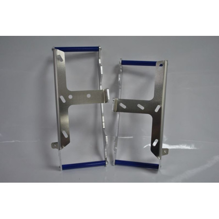 Protections de radiateurs en aluminium avec entretoises bleues pour Yamaha YZ125