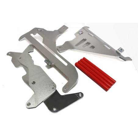 Protections de radiateurs en aluminium avec entretoises rouges pour Honda CRF450L - CRF450XR