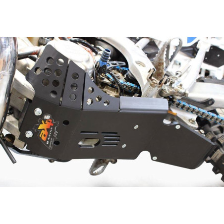 Côté gauche du sabot noir en plastique PEHD avec protection de biellette pour TM Racing 250 - 300EN