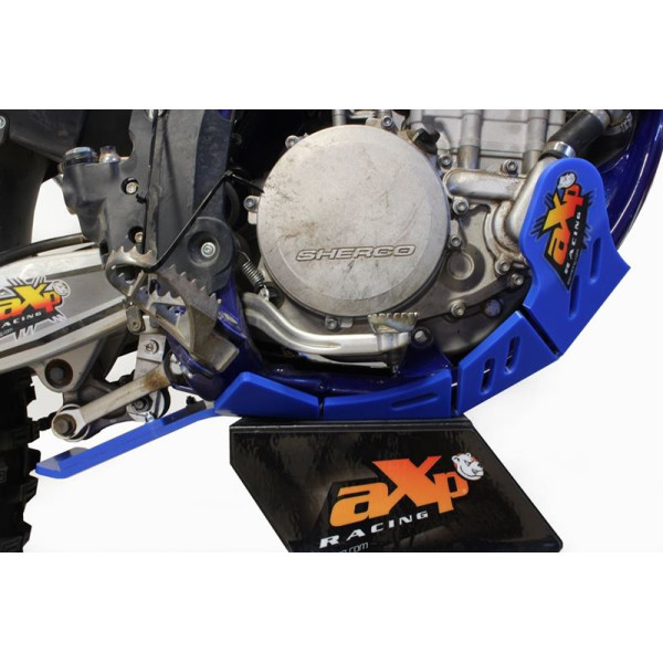 Côté droit du sabot bleu en plastique PEHD avec protection de biellette pour Sherco SER250F - SER300F