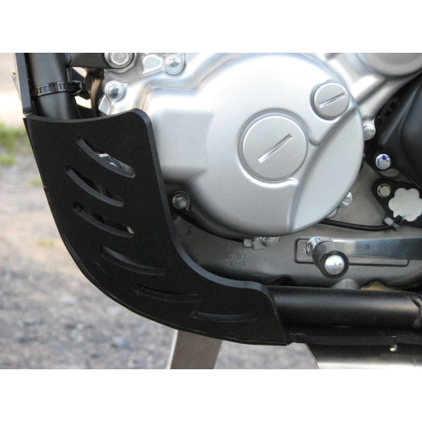 Côté gauche du sabot noir en plastique PEHD 6mm pour Yamaha WR250R - WR250X