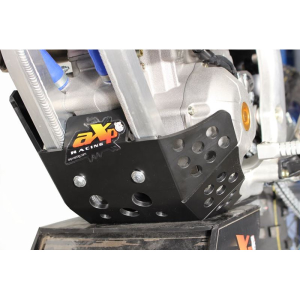 Left side of the 6mm black HDPE plastic skid plate for TM Racing 250Fi - 300Fi