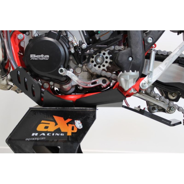 Côté gauche du sabot noir en plastique PEHD avec protection de biellette pour Beta 250RR - 300RR