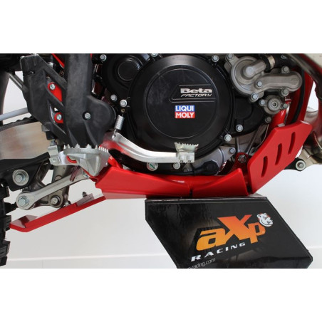 Côté droit du sabot rouge en plastique PEHD avec protection de biellette pour Beta 250RR - 300RR