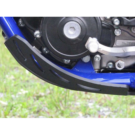 Côté gauche du sabot noir en plastique PEHD 6mm pour Sherco 250SEFR - 300SEFR