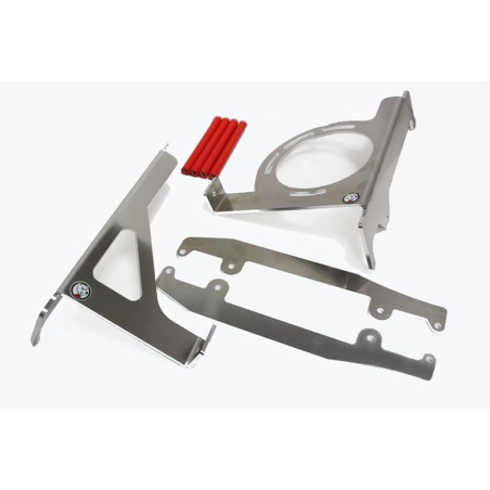 Protections de radiateurs en aluminium avec entretoises rouges pour Beta 125RR - 200RR - 250RR - 300RR
