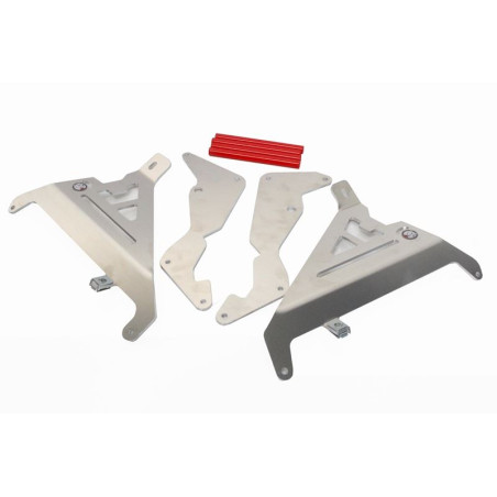 Protections de radiateurs en aluminium avec entretoises rouges pour Honda CRF250R - CRF250RX
