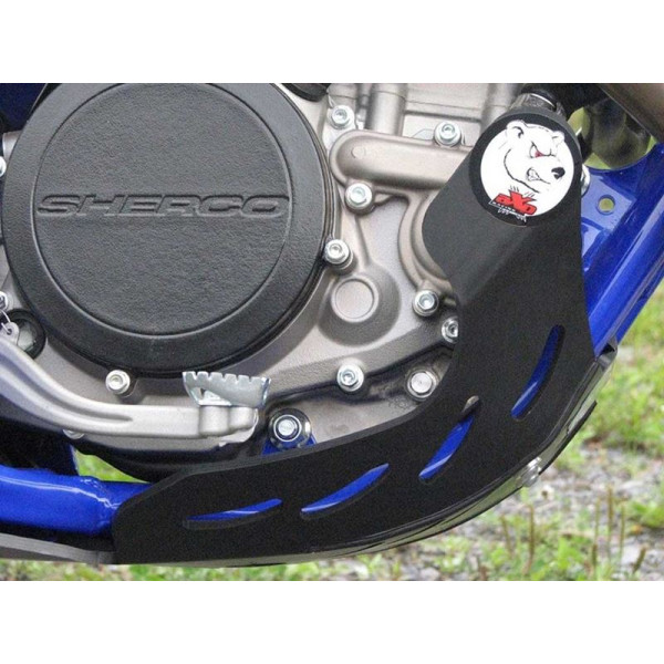 Right side of the 6mm black HDPE plastic skid plate for Sherco 250SEFR - 300SEFR