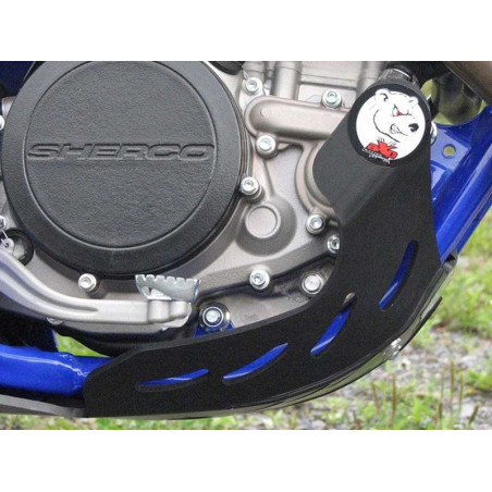 Right side of the 6mm black HDPE plastic skid plate for Sherco 250SEFR - 300SEFR