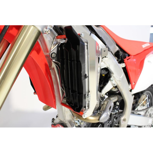 Front view of the radiator braces in aluminum for Honda CRF250R - CRF250RX