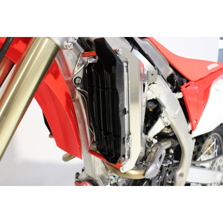 Front view of the radiator braces in aluminum for Honda CRF250R - CRF250RX