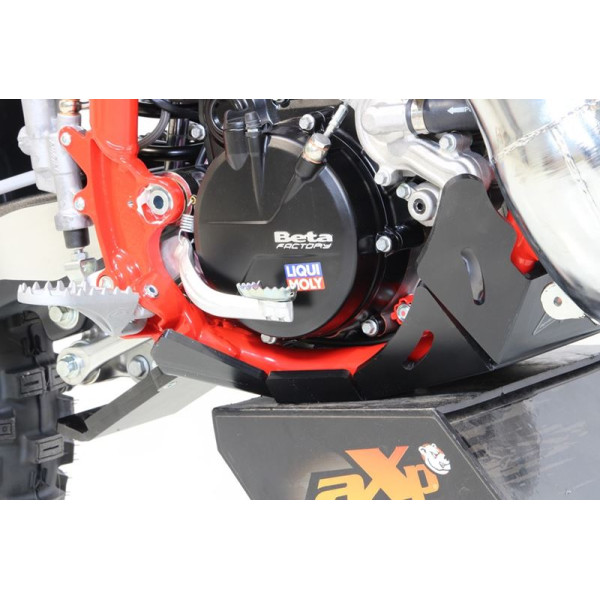 Right side of the HDPE plastic skid plate with linkage guard for Beta 125RR - 200RR