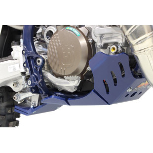 Sabot bleu en plastique PEHD avec protection de biellette pour Husqvarna TE250i - TE300i 2