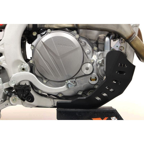 Right side of the black 6mm HDPE plastic skid plate for Honda CRF250R - CRF450R