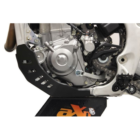 Left side of the black 6mm HDPE plastic skid plate for Honda CRF250R - CRF450R