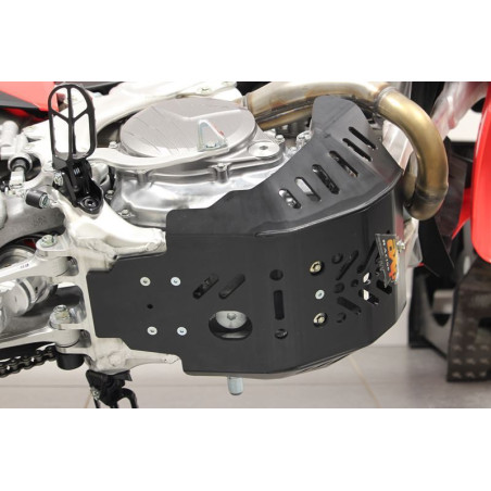 Vue du dessous du sabot en plastique PEHD 6mm pour Honda CRF250R - CRF450R